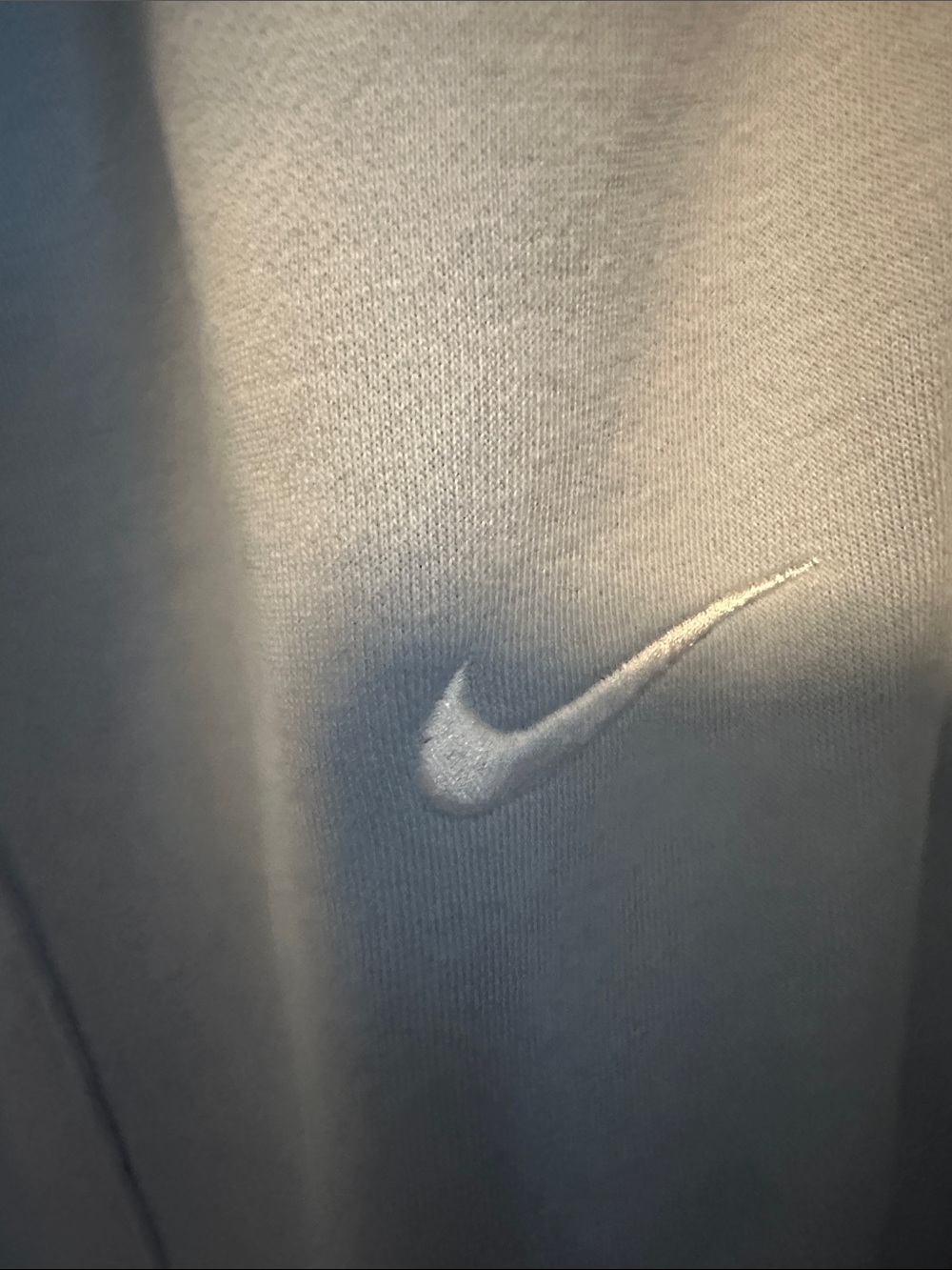 Nike Light Blue Fleece Joggers with Swoosh - Picture 3 of 7